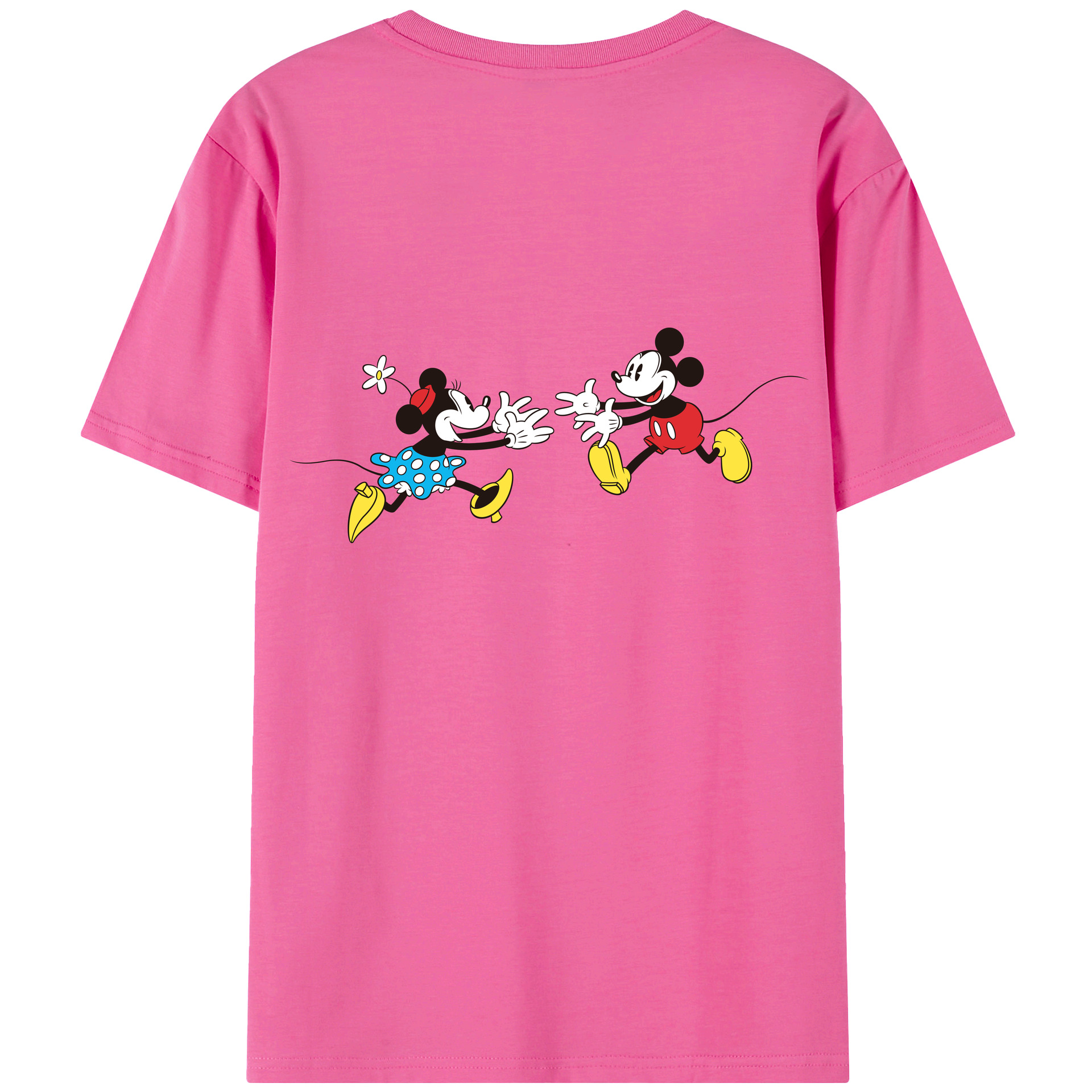 （画像用） ミッキーマウス Mickey Mouse レディース半袖Tシャツ(バックプリント)